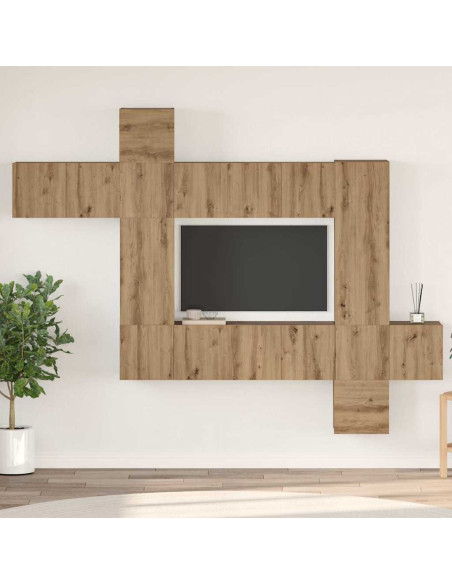 Set mobile TV 10 pcs rovere artigianale 30.5 x 30 x 90 cm