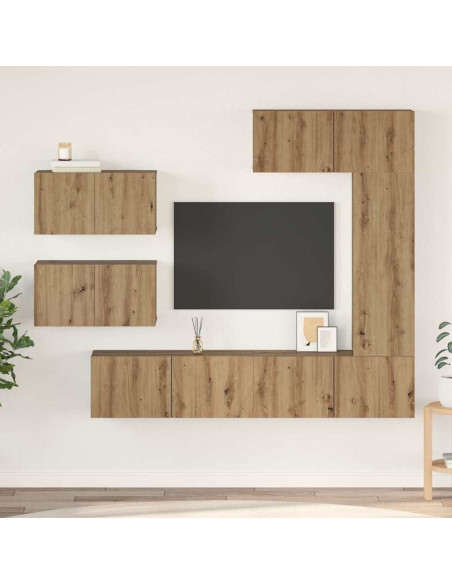 Set mobile TV 6 pcs rovere artigianale 30.5 x 30 x 90 cm