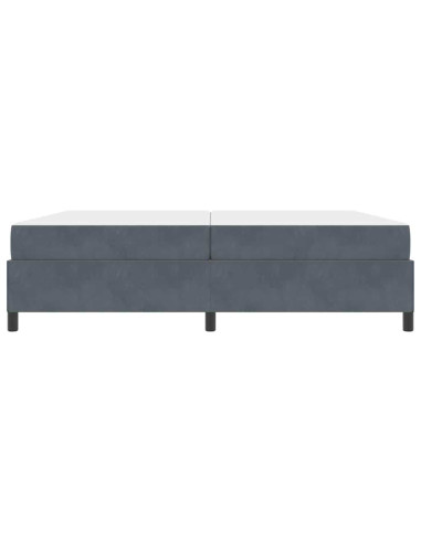 Struttura del letto Grigio scuro 200 x 200 cm Tessuto