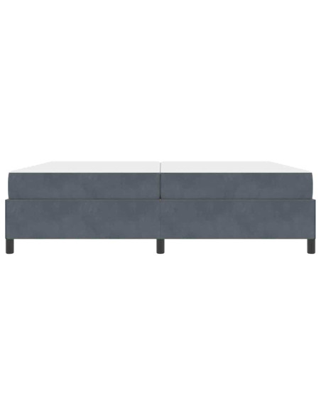 Struttura del letto Bianco e Grigio chiaro 200 x 200 cm Velluto