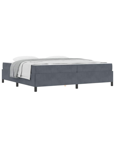 Struttura del letto Grigio scuro 200 x 200 cm Tessuto