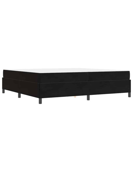 Struttura del letto Nero e Bianco e Nero 200 x 200 cm Velluto