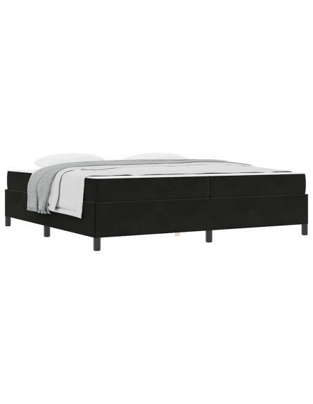 Struttura del letto Nero e Bianco e Nero 200 x 200 cm Velluto