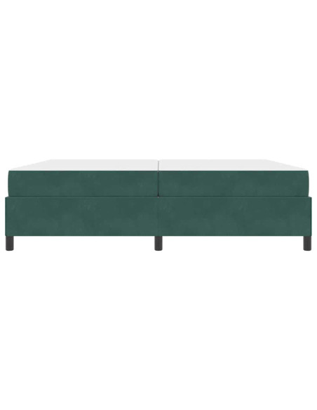 Struttura del letto Verde Scuro 200 x 200 cm Tessuto