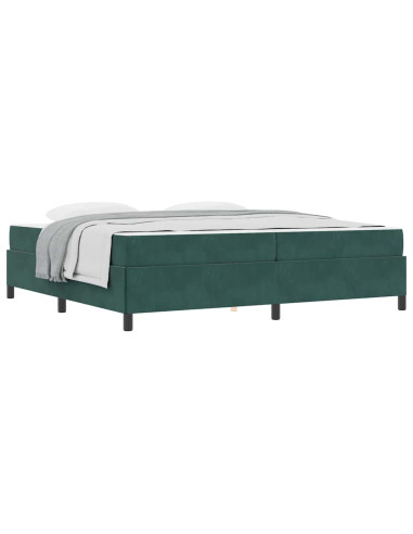 Struttura del letto Verde Scuro 200 x 200 cm Tessuto