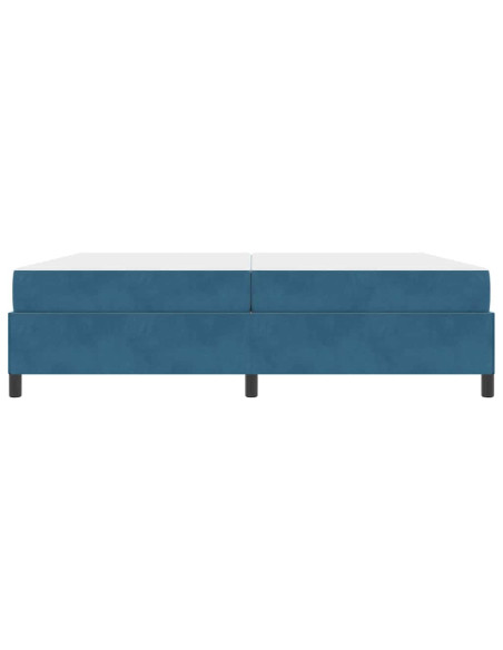 Struttura del letto Blu scuro e bianco 200 x 200 cm Velluto
