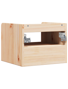 Comodino 2 pcs Marrone 38 x 36 x 29,5 cm Legno di pino massello 2