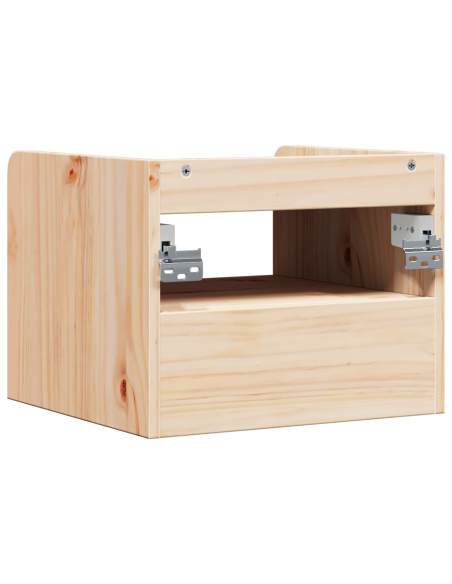 Comodino 2 pcs Marrone 38 x 36 x 29,5 cm Legno di pino massello