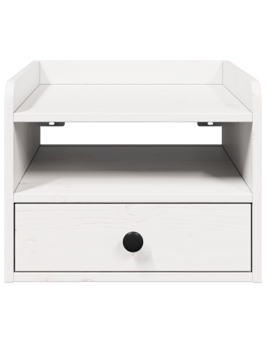 Comodino Bianco 38 x 36 x 29,5 cm Legno di pino massello