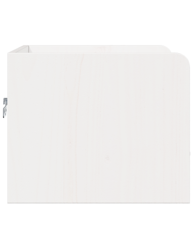 Comodino 2 pcs Bianco 38 x 36 x 29,5 cm Legno di pino massello