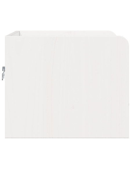 Comodino 2 pcs Bianco 38 x 36 x 29,5 cm Legno di pino massello