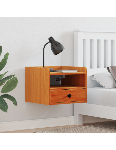 Comodino con cassetto Marrone cerato 38 x 36 x 29,5 cm