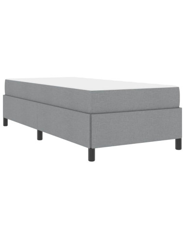 Letto a molle Grigio chiaro 80 x 200 cm Tessuto