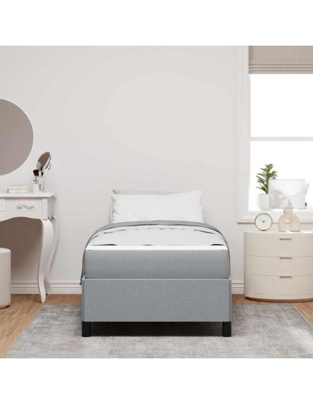 Letto a molle Grigio chiaro 90 x 200 cm Tessuto