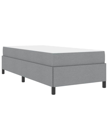 Letto a molle Grigio chiaro 90 x 200 cm Tessuto
