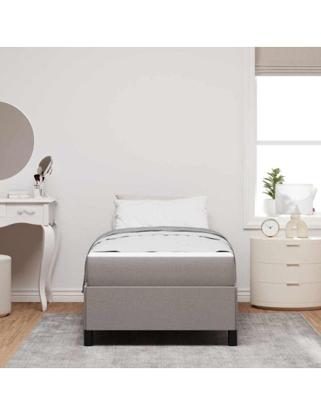 Letto a molle Crema, Nero 90 x 200 cm