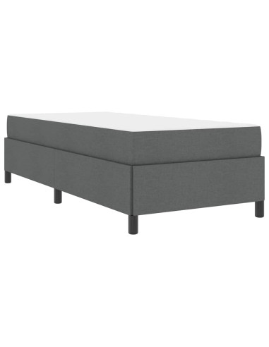Letto a molle Grigio scuro 100 x 200 cm Tessuto