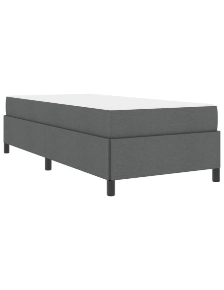 Letto a molle Grigio scuro 100 x 200 cm Tessuto