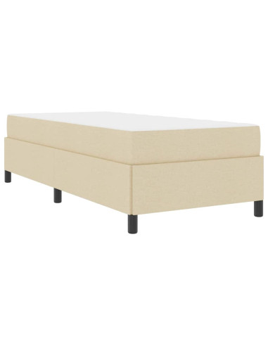 Letto a molle Crema 100 x 200 cm Tessuto