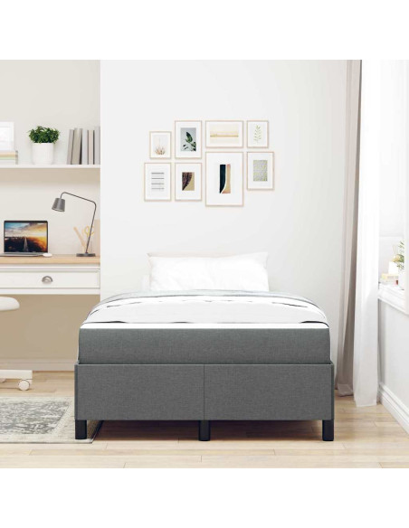Letto a molle Grigio scuro 120 x 190 cm Tessuto