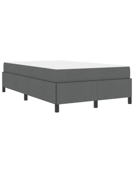 Letto a molle Grigio scuro 120 x 190 cm Tessuto