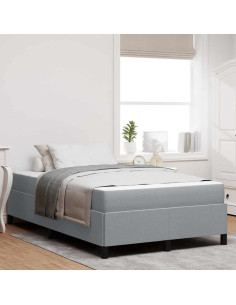 Letto a molle Grigio chiaro 120 x 200 cm Tessuto 2