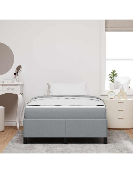 Letto a molle Grigio chiaro 120 x 200 cm Tessuto