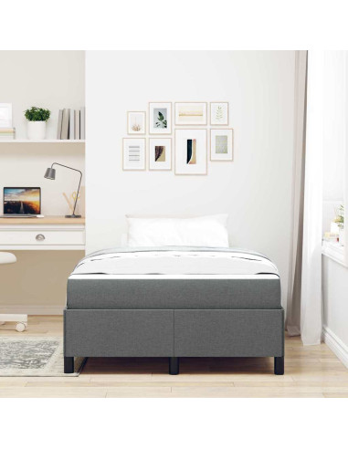Letto a molle Grigio scuro 120 x 200 cm Tessuto