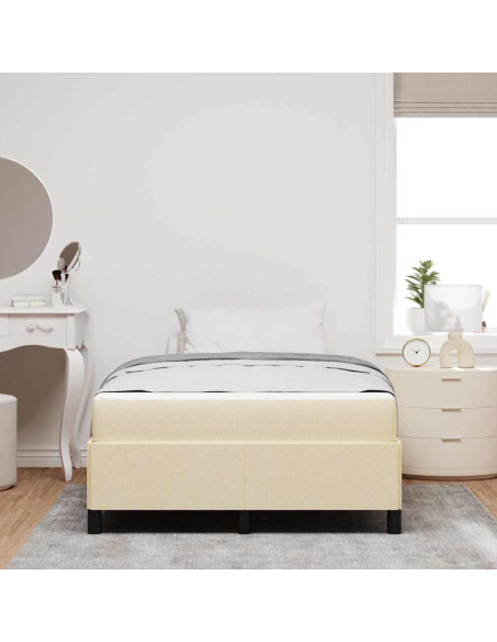 Letto a molle Crema 120 x 200 cm Tessuto