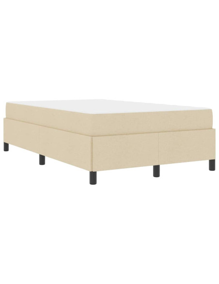 Letto a molle Crema 120 x 200 cm Tessuto