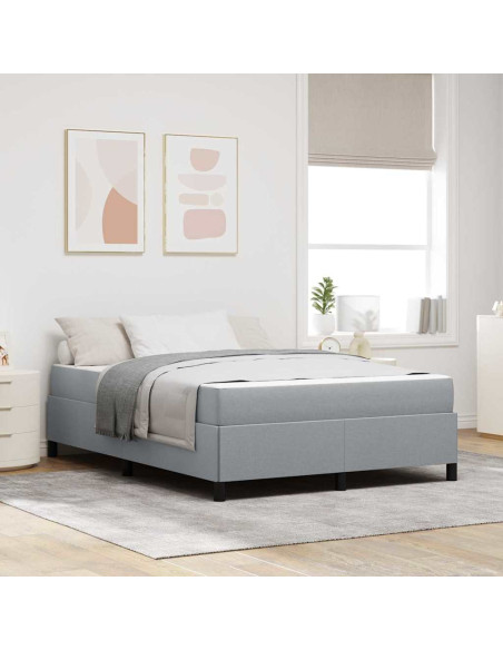 Letto a molle Grigio chiaro, Nero 140 x 190 cm