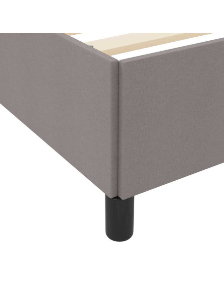 Letto a molle Tortora, Nero 140 x 190 cm