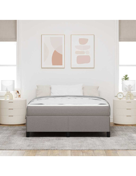 Letto a molle Tortora, Nero 140 x 190 cm