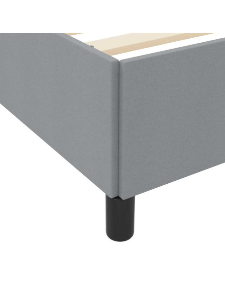 Letto a molle Grigio chiaro, Nero 140 x 200 cm