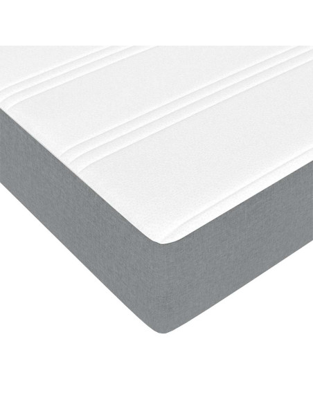 Letto a molle Grigio chiaro 140 x 200 cm Tessuto