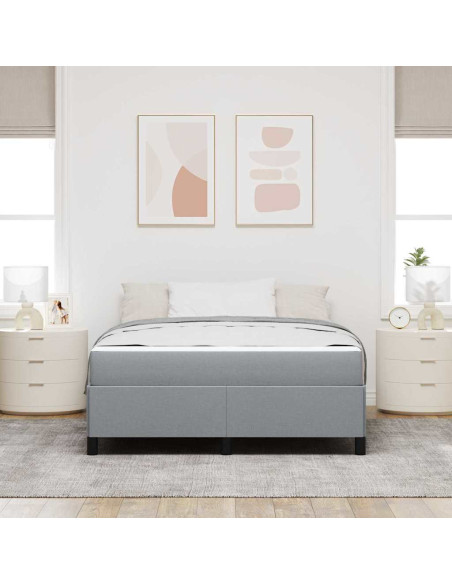 Letto a molle Grigio chiaro 140 x 200 cm Tessuto