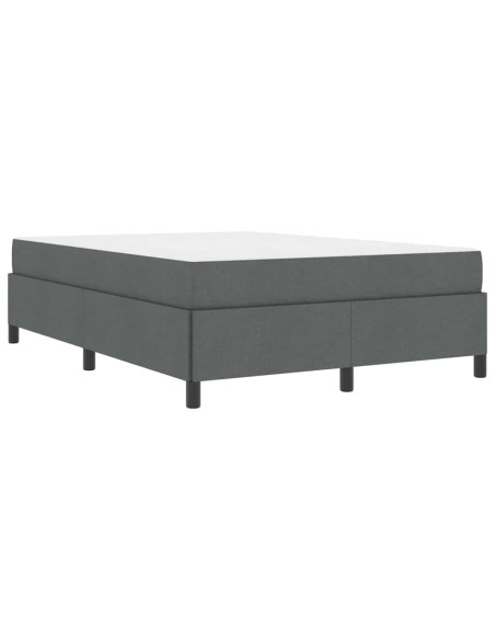 Letto a molle Grigio scuro 140 x 200 cm Tessuto
