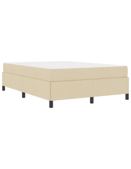 Letto a molle Crema 140 x 200 cm Tessuto