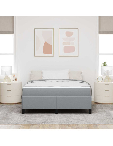 Letto a molle Grigio chiaro 160 x 200 cm Tessuto