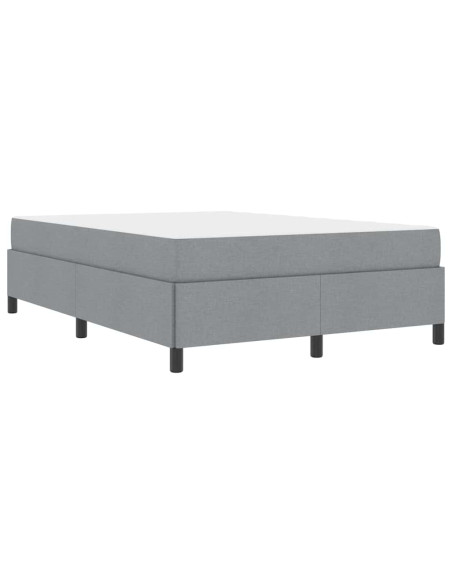 Letto a molle Grigio chiaro 160 x 200 cm Tessuto