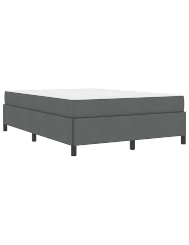 Letto a molle Grigio scuro 160 x 200 cm Tessuto