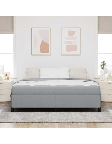 Letto a molle Grigio chiaro 180 x 200 cm Tessuto