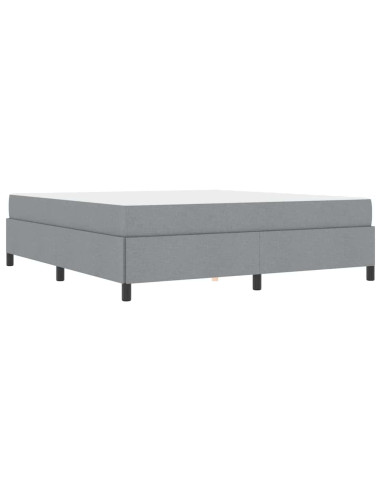 Letto a molle Grigio chiaro 180 x 200 cm Tessuto