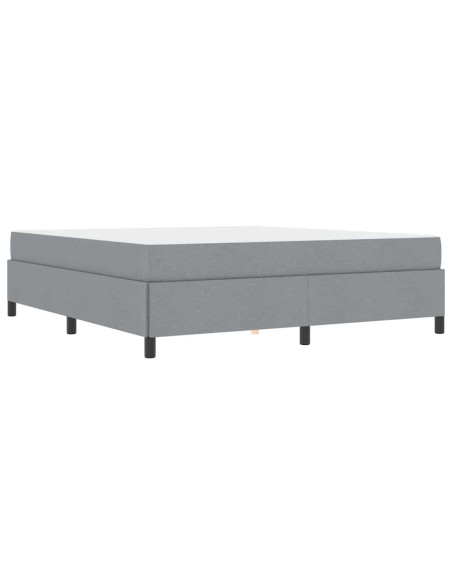 Letto a molle Grigio chiaro 180 x 200 cm Tessuto