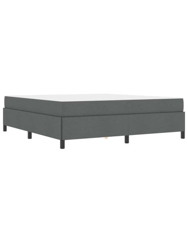 Letto a molle Grigio scuro 180 x 200 cm Tessuto
