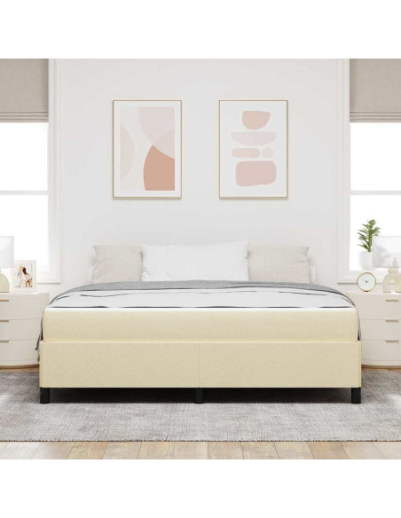 Letto a molle Crema 180 x 200 cm Tessuto