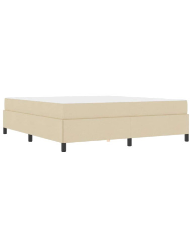 Letto a molle Crema 180 x 200 cm Tessuto