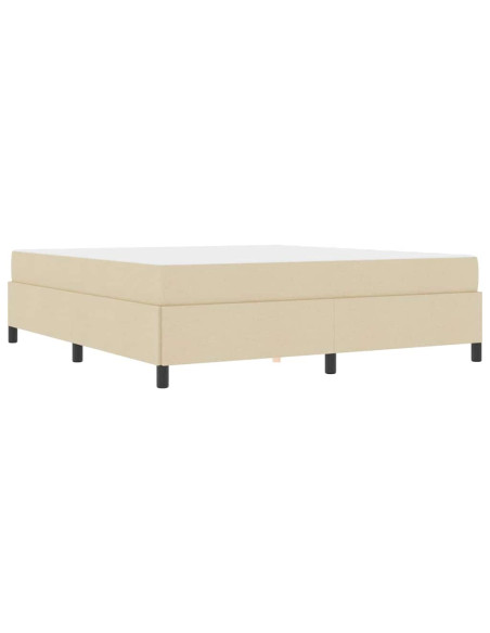 Letto a molle Crema 180 x 200 cm Tessuto