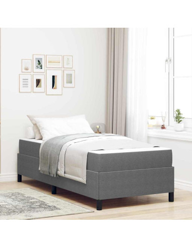 Struttura del letto Grigio chiaro 100 x 200 cm Tessuto