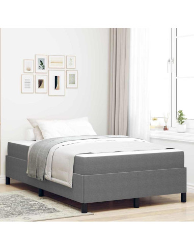 Struttura del letto Grigio chiaro 120 x 200 cm Tessuto